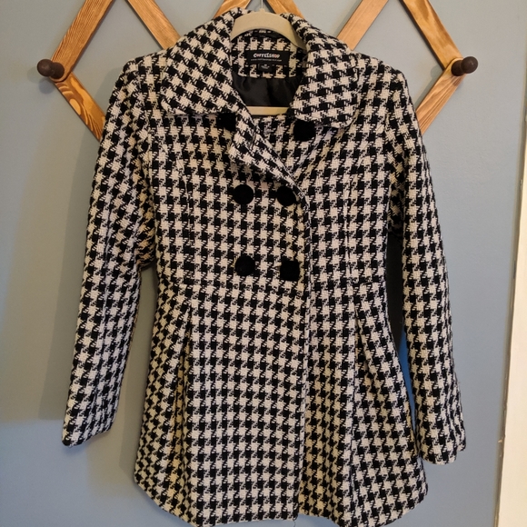 CoffeeShop Jackets & Blazers - 🎉HP🎉CoffeeShop tweed houndstooth pea coat
